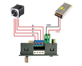 CNC Stepper Motor Driver DC 10V-30V 4A 1/32 Micro-Step Resolutions for Nema 17 23 Stepper Motor Forward Reverse Controller